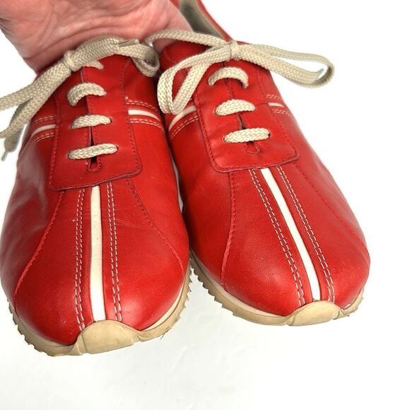 PAUL GREEN Austria Red Leather Lace Up Sneakers US 9,5 - Picture 9 of 15